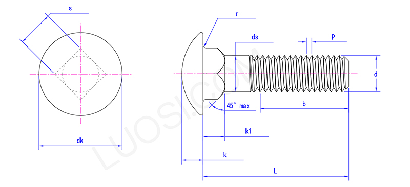 Sleek Round Head Bolts