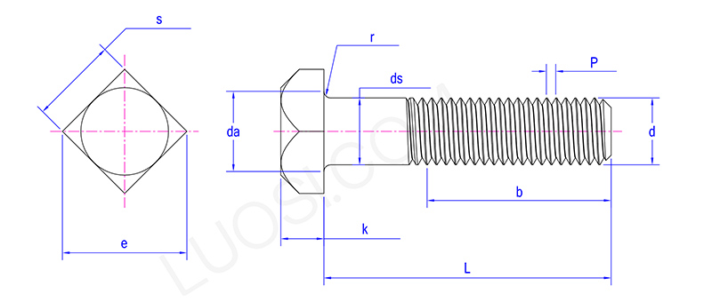 Metric Square Head Bolts