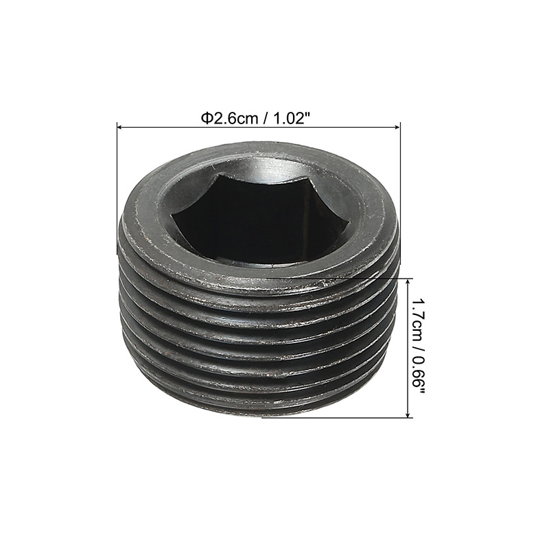 Soket Steker Pipa Ulir Hex Internal Pria NPT