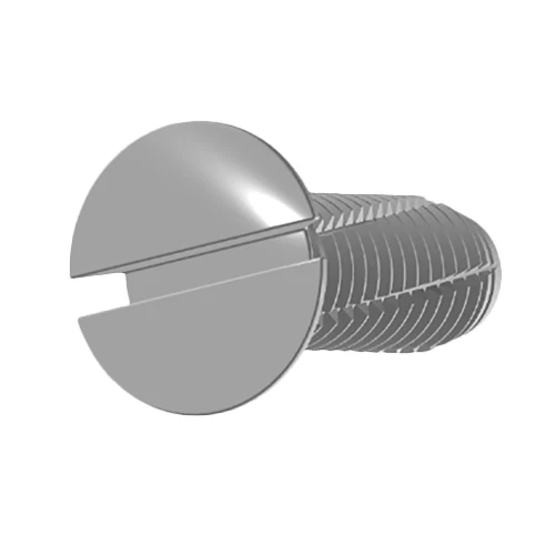 Slotted countersunk sekrup pemotongan benang kepala datar
